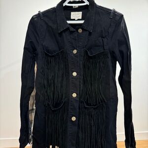 MCGUIRE black fringe jacket (S)